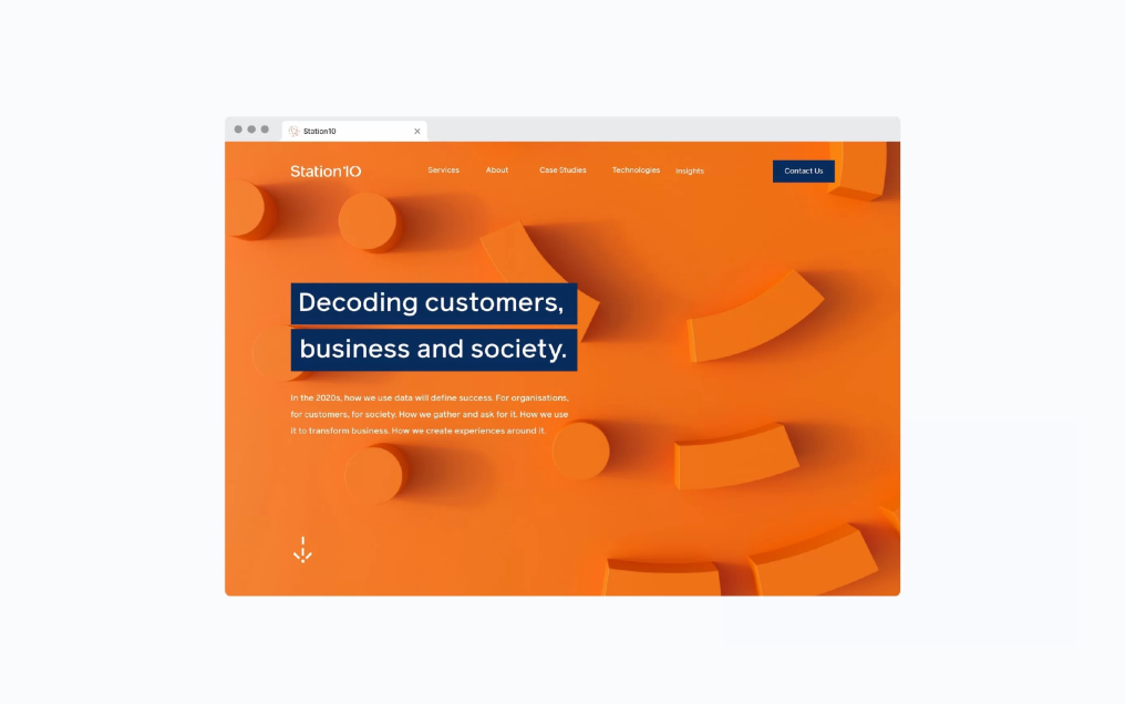 Screenshot of Station 10 website